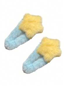 2pcs Cute Fluffy Star Y2K Hair Clips, Faux Rabbit Fur Sweet Bangs Side Hair Clips, BB Clips Hair Accessories, Claw Clips, Hair Slide, Hair Barrettes - Multicolor - View 10