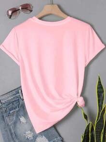 Unisex Printed T-Shirt "Foguinho Estúdio Gibi" Unisex Shirt For Men And Women 100% Cotton Top Premium Streetwear New Release - 淺粉色 - 查看 2