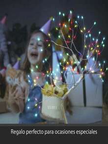 Lámpara De Noche Árbol Bonsái De 108 Luz Led Con Botón Táctil Decoración Interior y Mesa - Multicolor - Ver 7