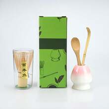 4pcs Matcha Whisk Set - Bamboo Matcha Whisk, Tea Strainer, Scoop, Spoon, Sifter, Whisk Holder, Perfect Matcha Starter Kit For Matcha Tea Ceremony - Multicolor - View 4