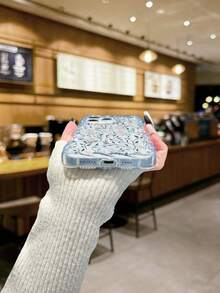 Floral Painted Braided Wave Edge Minimalist High-End TPU Painted Anti-Drop Phone Case Compatible With IPhone 17pro/17Air /17/17promax 16/11/16pro/16plus/16promax/16e/15Promax/13/14/12/XS/XR/7G/8PXR /7/8, Painted TPU Anti-Drop Soft Case Compatible With IPhone 15Promax, 13, 14, 11, X, 12/14 Painted TPU Anti-Drop Soft Case - Multicolor - View 6