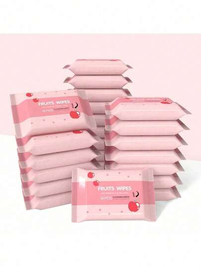 1 pieza Toallitas húmedas mini, portátiles, de tela no tejida para la limpieza de artículos diarios