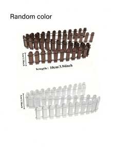 6件套迷你木栅栏套装，装饰性户外屏障，经久耐用，边缘光滑，适用于园艺和微缩景观，易于组装，非常适合打造童话花园和微缩景观主题，是情人节、愚人节、复活节馈赠亲朋好友的理想家居装饰礼物。不适合14岁以下儿童使用。 - A - 查看 10