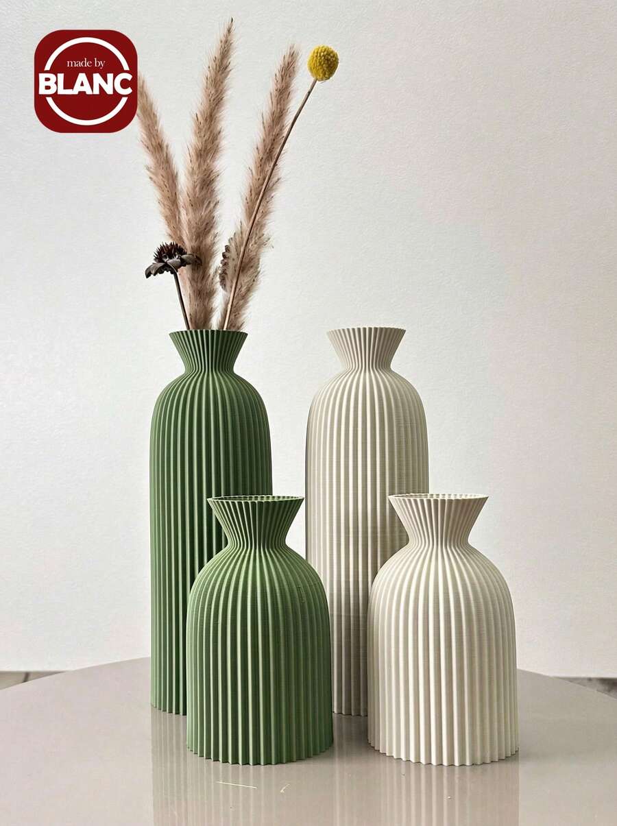 波浪纹理艺术花瓶，波西米亚风格花瓶，干花花瓶，适用于室内装饰花瓶，玄关装饰花瓶，办公室装饰花瓶