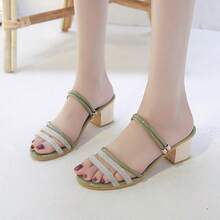 Sandalias de tacón alto para mujeres - Verde - Ver 7