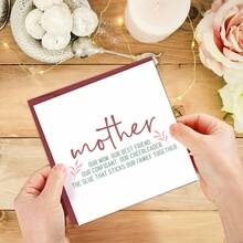 1pc Funny Mother's Day Greeting Card With Envelope, Our Mom Our Best Friend Card, Mom Birthday Card, Mother's Day Gift From Daughter Son, Birthday Gift For Mom, Thank You Card - A - View 5