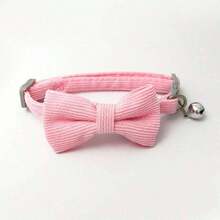 1pc Adjustable Cat Collar With Detachable Bow Tie, Suitable For Medium And Small Cats And Dogs - Multicolor - View 6