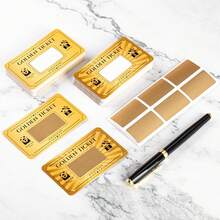 40/80金券定制刮刮卡 2种款式 DIY优惠券卡 惊喜礼品券 生日 音乐会 婚礼 电影 小企业代金券 抽奖券 - 彩色 - 查看 6