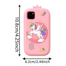 儿童学习玩具手机，触摸屏显示，高清双摄像头，硅胶保护套，寓教于乐的旅行玩具，多种游戏选择，多功能特性包括闹钟、日历和计时器，是3-12岁儿童理想的节日和生日礼物。 - 彩色 - 查看 10