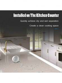 Collapsible Threshold Water Dam Self-Adhesive Shower Barrier Bathroom And Kitchen Stopper, Home Retention System, Waterproof Flow Block Seal Strip Gray 1M - Multicolor - View 6