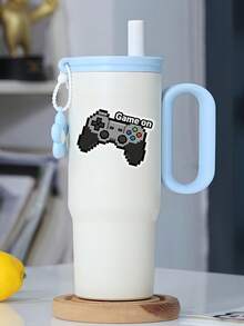 1pc GAME ON Stickers – Fun Decals For Game Consoles, Laptops, Water Bottles, And Notebooks To Personalize Your Everyday Essentials! - Black - View 4