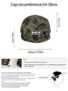 Mũ lưỡi trai Soft Crown Camo, mũ phong cách đường phố hip hop ngoài trời, mũ snapback vành mềm thêu chữ, phong cách skater hippie chicks. - Nhiều màu - Xem 4