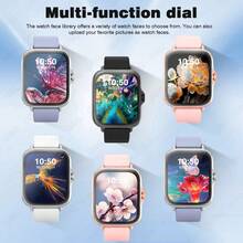 Reloj inteligente con pantalla táctil HD de 4,65 cm - Llamadas inalámbricas, cámara, control de música | Compatible con Android/iOS, unisex, esfera personalizable, alarma y alertas de llamadas/mensajes - Multicolor - Ver 7