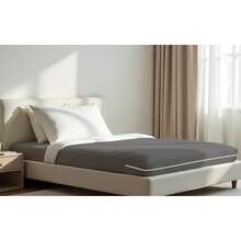 Double Gel Knit Mattress Cover With Zipper - 灰色 - 查看 12