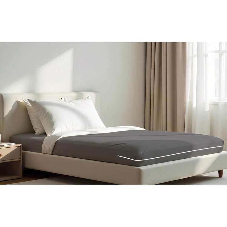 Double Gel Knit Mattress Cover With Zipper - Xám - Xem 12