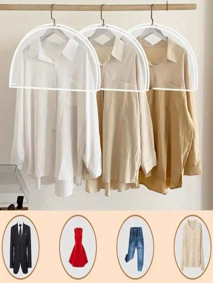 Minimalist Hanging Garment Dust Cover, Simple Dust-Proof Jacket Cover, Basic Household Cover - Multicolor - View 1