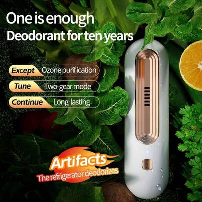 SOKANY 1pc Refrigerator Deodorizer, Pet Odor Eliminator, Portable Air Purifier. USB Rechargeable (Includes 1200mAh Lithium Battery). Dual Disinfection And Freshening Modes. Compact And Portable. Suitable For Toy Sterilization/Clothing Deodorization/Shoe Cabinet/Car Interior And More Scenarios. Ideal For Home/Office/Camping Fridge And Freezer. Essential Deodorizing Tool.