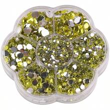 5000颗/盒,2毫米、3毫米、4毫米、5毫米、6毫米,5种尺寸,果冻糖果色,透明AB水晶珠,花形盒,圆形平底水钻,多色水晶宝石,非热熔DMC珠宝珠,玻璃石,3D钻石图案设计配件,闪亮美甲贴纸,适用于衣服、包包、鞋子、杯子、手机壳、手工艺品、DIY装饰。 - AB Colors - 查看 76