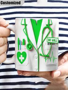 Cốc cà phê gốm sứ cá nhân hóa dành cho bác sĩ/chuyên gia y tế với tên/chức danh - Thiết kế chủ đề y tế (ống nghe và...) - Quà tặng tùy chỉnh cho bác sĩ, y tá, sinh viên y khoa - Rửa tay, cốc tái sử dụng được dùng trong bệnh viện/phòng khám. - nhiều màu - Xem 5