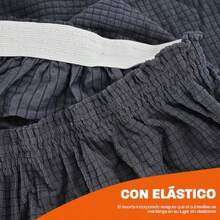 LABBA Fundas para Sillas de Comedor Elásticas Pack de 6 Piezas 65x47x47 cm Protectores Lavables y Removibles Marrón Oscuro - Gris Oscuro - Ver 4