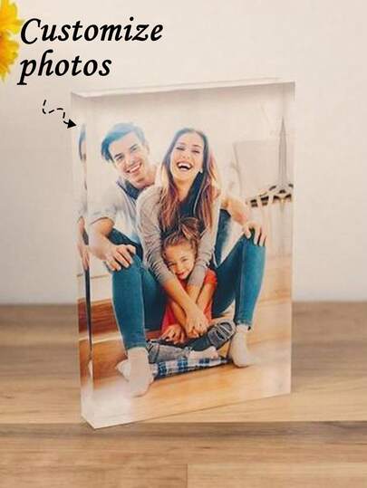 1 pieza Bloque de acrílico personalizado con foto, decoración de acrílico personalizada con foto, regalo del Día de la Madre, decoración de Pascua, recuerdo de boda, parejas, regalo personalizado, personalizable, imprime tu propia foto, regalo de acrílico personalizado, Pascua, boda, cumpleaños, San Valentín, Día de la Madre, Día del Padre, aniversario, recuerdo de fiesta, varios tamaños disponibles, foto personalizada, artículo personalizado, adecuado para novio, novia, amigos, familia, mascotas, decoración del hogar, decoración de habitación, decoración de escritorio