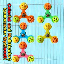 1个鹦鹉旋转铃铛玩具，360度旋转，智能减压，鸟笼配件玩具，发出清脆悦耳的声音 - 彩色 - 查看 7