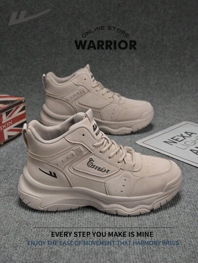  Warrior Comfortable Street Style Thick Soled Men's Shoes Spring And Autumn Comfortable Running Shoes Modest Style Casual Yet Sleek Sneakers Applicable Throughout The Year Wear-Resisting All-Day Wear Training Sneakers