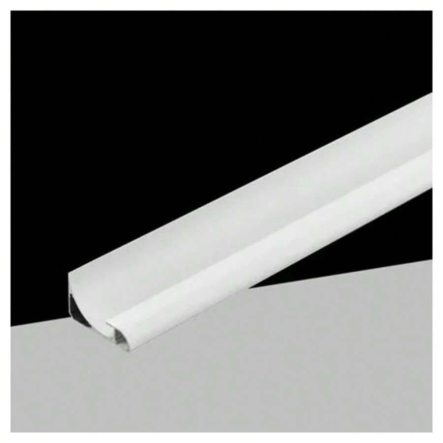 OISE ART STORE 5pz Profilo Alluminio Linea D'angolo Con Copertura Opaca Per Striscia Led 10mm Bianco Al-33 - - Multicolore - Visualizzare 1