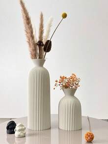 波浪纹理艺术花瓶,波西米亚风格花瓶,干花花瓶,适用于室内装饰花瓶,玄关装饰花瓶,办公室装饰花瓶 - 彩色 - 查看 20