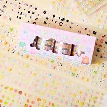 Autocollants 3D gaufrés de dessins animés, autocollants mignons pour fournitures scolaires et de bureau, pour scrapbooking, journal intime, variété de styles - Multicolore - Voir 12