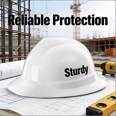 White ANSI Type I Class G Full Brim Hard Hat | Heavy-Duty Protection For Contractors & Engineers