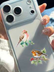 50/150/250/500张水彩鸟涂鸦贴纸，适用于装饰日记本、手账、剪贴簿、计划本、笔记本、笔记本电脑、手机、平板电脑、吉他等。 - 花鳥 - 查看 3