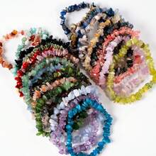 1/5/10pcs Random Fashion Yoga Energy Semi-Precious Stone Bracelet, 8mm Natural Quartz Elastic Bracelet, Unisex Friendship Jewelry Gift - Multicolor - View 3