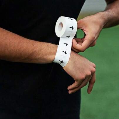White Cross Tape - Trusted By Pro Players For Professional Protection! Ideal For Sports Like Basketball, Soccer, And Fitness, It Stabilizes Muscles, Supports Joints, And Prevents Strains