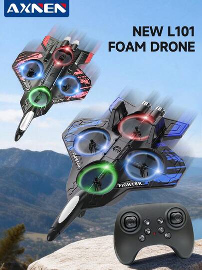  AXNENL 2026 Upgraded L101 Remote Control Drone, Made Of Anti-Crash Material With Camouflage Coating, Features Flip//Descend/Hover Functions, Suitable For Various Uses, Indoor/Outdoor/Competition, Multi-Motor Quadcopter Toy, Remote Control Fighter Toy (Includes Propeller Blades), Also An Excellent Gift For Birthdays/Christmas/Halloween And Various Holidays.