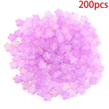 200pcs/Pack Acrylic Translucent Gold-Plated Pentagram Beads - Shiny Smooth Matte Surface Transparent Star Shaped Beads, Suitable For Handmade Crafts, DIY Bracelets, Necklaces, Earrings, Jewelry, New Year Gift Making Materials - Multicolor - View 10