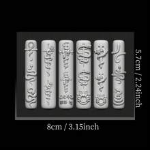 1pc Cyberpunk Skull, Cross, Snake, Rose Flower 3D Nail Art Mold, Transparent Silicone Nail Mold - Clear - View 10