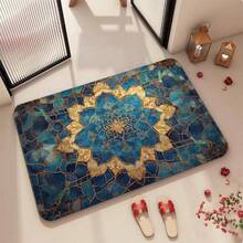 Thảm trải sàn sang trọng họa tiết Mandala xanh dương và vàng, thảm trang trí hiệu ứng kính vẽ tinh tế, thảm chào đón phong cách Bohemian cho ngôi nhà, chất liệu nhung mềm mại, thảm chùi chân, thảm nhỏ, thảm chào đón, thảm trải sàn, thảm chùi chân ngoài trời, thảm nhà bếp, trang trí nhà cửa, thảm cửa trước, thảm trải sàn nhỏ, thảm ngoài trời, trang trí nhà cửa, thảm trải sàn, thảm sân vườn, thảm có thể giặt được. - Nhiều màu - Xem 2