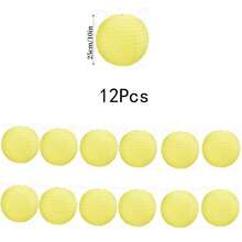 12 chiếc đèn lồng giấy nhiều màu sắc, đèn lồng Trung Quốc 25 cm, thích hợp trang trí nhà cửa trong nhà và ngoài trời, như đám cưới, sinh nhật, năm mới, Giáng sinh, tiệc Halloween (Bộ sưu tập màu Macaron) - Màu Macaron - Xem 10