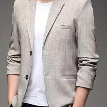 Spring And Summer Lightweight Suit Jackets, Light Business Casual, Versatile And Stylish - Khaki - View 1
