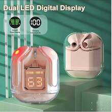 无线蓝牙5.3耳机 Type-C 透明高保真耳机 LED电量数字显示立体声耳机 - 均碼 - 查看 3