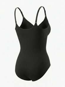 Hapewear Bodysuit For Women Seamless Triangle Tummy Control Bodysuit Slimming Butt Lifter Body Shaper,Anti-Slip Strapless Waist & Tummy Shaping Tops Petite Solid Bandeau Bodysuit ,Tube Summer Body Suit - Black - View 11