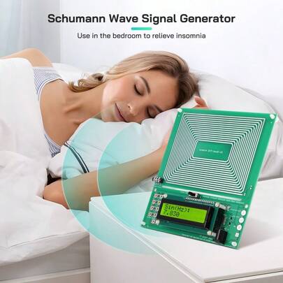 Schumann Wave Generator, 7.83 Hz Ultra Low-Frequency Pulse Generator, 0.001Hz-200000Hz Frequency Adjustable Schumann Sine Wave Resonance Generator, Frequency Healing Device