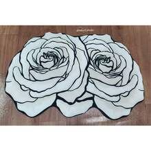 1pc Soft Foam 3 Rose Bathroom Mat, Bathroom Rug, Door Mat, Small Rug, Carpet, Floor Mat, Home Decor, Area Small Rug, Outdoor Mat, Home Decor, Area Rug, Bedroom Rug, Washable Carpet - Multicolor - View 6