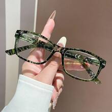 1PCS Bohemian Rectangular Women's Reading Glasses Magnifier Daily Office Computer Men's Reading Glasses - Green Floral Print - View 9