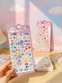 POKOJA LAND New 3D Embossed Stickers, Fresh & Cute Dopamine Fruit Pattern Cartoon Adorable Stickers - Multicolor - View 2