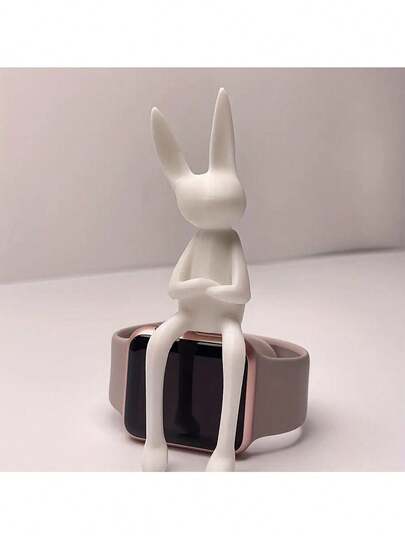 1pc Minimalist Thinking Rabbit Decor - Cute Crossed Arms Sitting Figurine, Suitable For Easter Home/Office/Desk Decoration, Exquisite Design For Rabbit Lovers With Rabbit Theme Decor