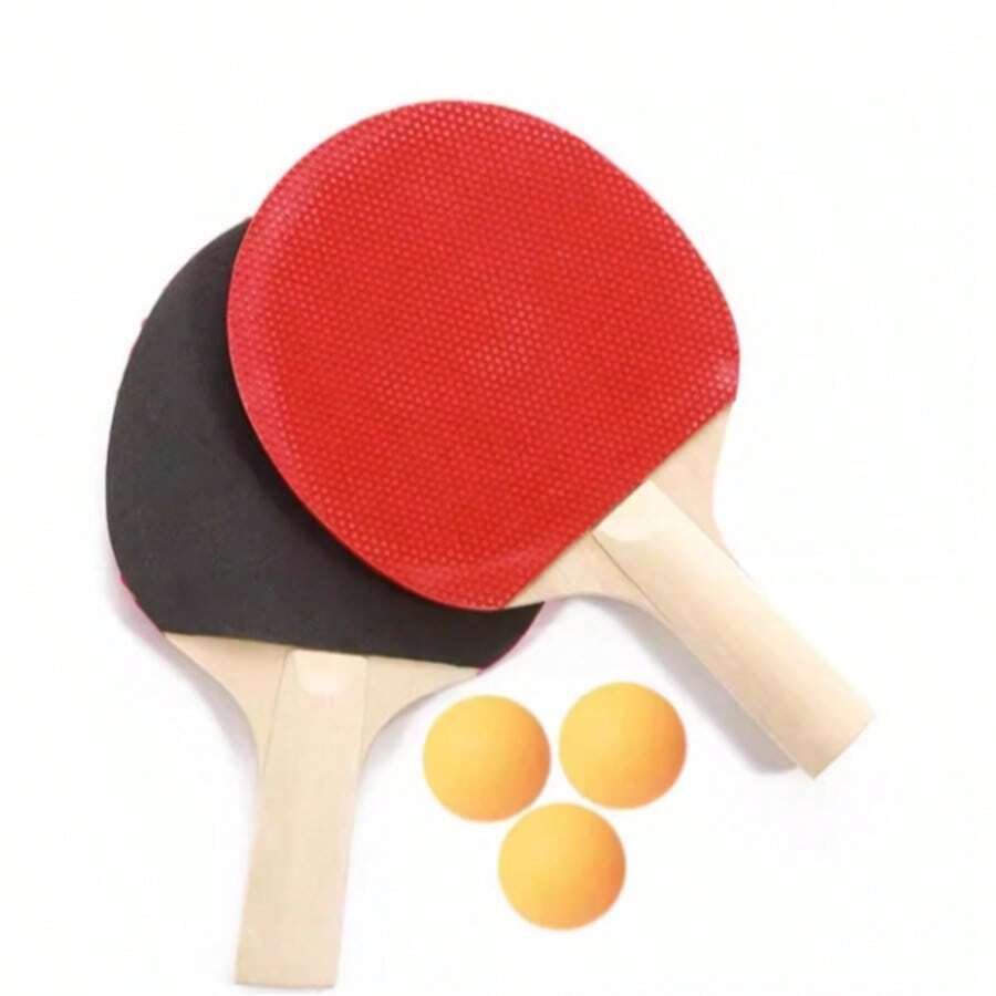 2pcs Table Tennis Rackets + Net + Stand Combo Set - Multicolor - View 1