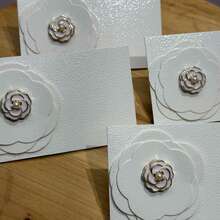 4pcs Reusable Signature Cards With 1 Gold And 1 Silver Metal Holders, Suitable For Birthday Parties, Seating Cards, And Drink Menu Cards - White - View 9