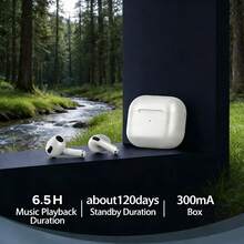 PD-BT430 Pro Bluetooth Headphones: Deep Noise Cancellation, Bluetooth V5.3 Chip, Imperceptible Latency, Touch Controls, Spatial Audio, Instant Connection Upon Power-On, Comfortable Fit, Long Battery Life, Compatible With Both Apple And Android, White. - White - View 6